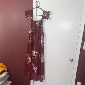 Floral Burgundy Maxi Dress